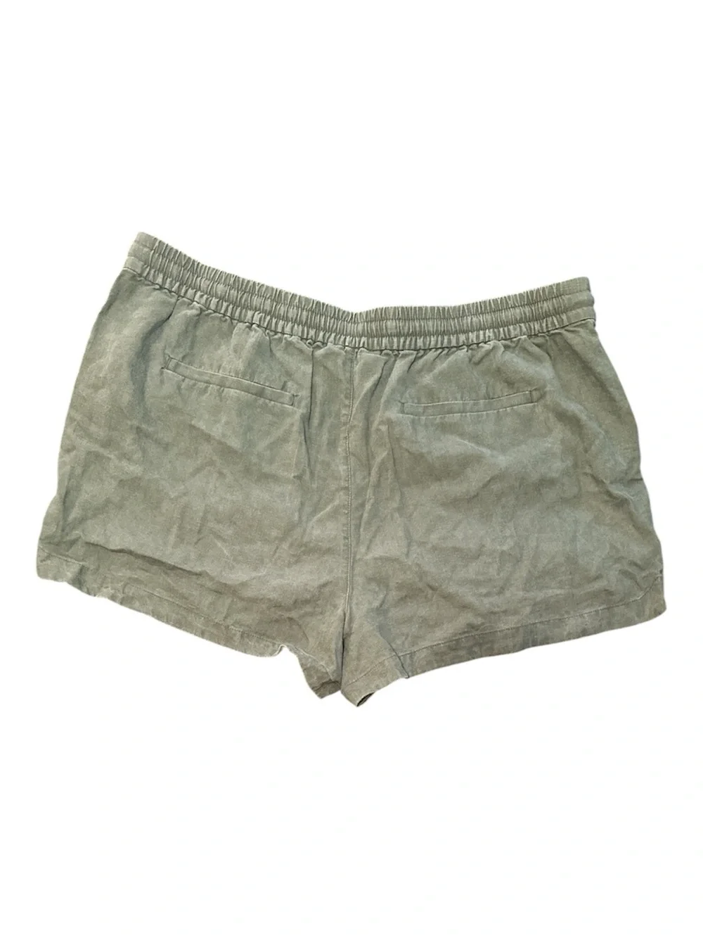 J. Crew Olive Drawstring Linen-Blend Athletic Shorts